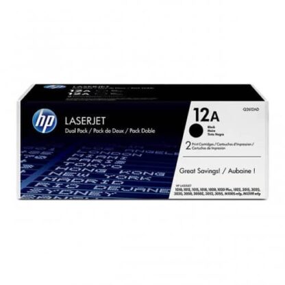 Dual pack! HP 12A sort toner 4.000 sider - Q2612AD - original