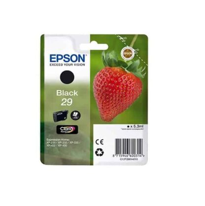 Epson 29 sort blækpatron 5,3ml - C13T29814012 - original