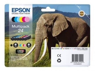 Multi pack! Epson 24 BK-C-M-Y-LC-LM blækpatron 29,1ml - C13T24284011 - original