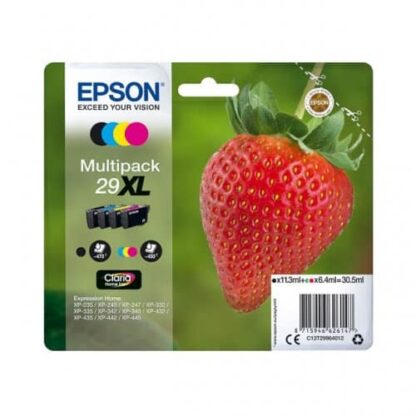 Multi pack! Epson 29XL BK -C -M -Y blækpatron 30,5ml - Hurtig levering