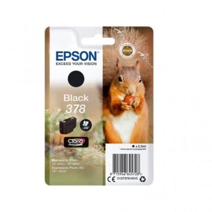 Epson 378 sort blækpatron 5,5 ml |C13T37814010| original