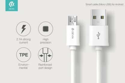 Micro-usb kabel til Android 2,1A 1 m