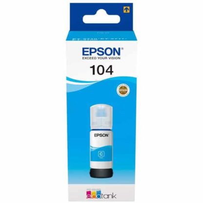 Epson 104 cyan blækrefill 70 ml original - C13T00P240