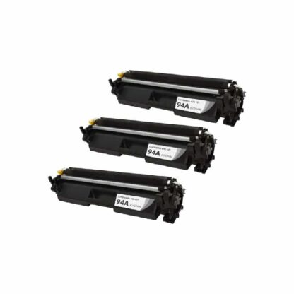 Rabat sæt! HP 94A toneraptron - 3x sort (BK) - Kompatibel 3.600 sider