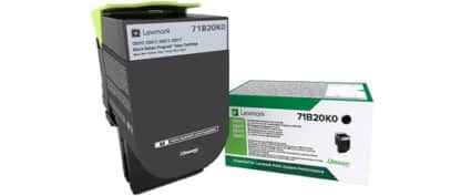 Lexmark 71B20K0 sort toner 3.000 sider Lexmark 71B20K0 - original