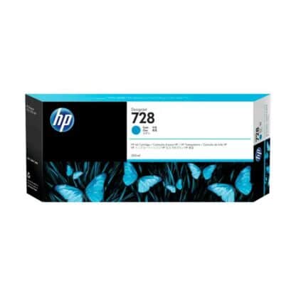 HP 728 cyan blækpatron 300 ml F9K17A - original