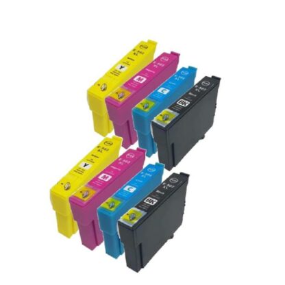 Rabat sæt! Epson 502XL – 8 farver 2 x BK-C-M-Y – Kompatibel – 502 – 98 ml