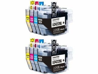 LC422XL - 2 x 4 farver BK-C-M-Y - Kompatibel Brother - LC422XL - 15.000 sider