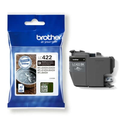 Brother LC422BK sort blækpatron 550 sider - LC422BK - original