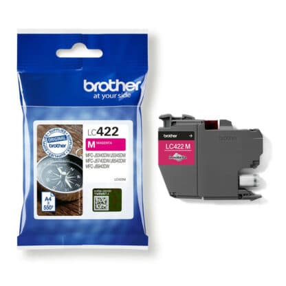 Brother LC422M magenta blækpatron 550 sider - LC422M - original