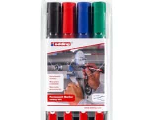 Edding permanent marker 4 stk. rund spids 1,5-3mm