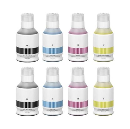 Rabat sæt! Canon GI-56 - 2 stk bk-c-m-y blækrefill 1150 ml - kompatibel 8 farver