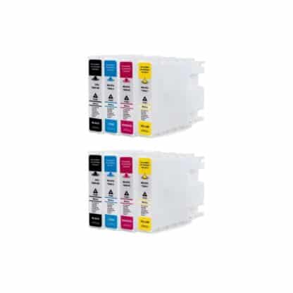 Rabat sæt! Epson  T9081-T9084 - 2 stk BK-C-M-Y blækpatron 34.000 sider - kompatibel 8 farver