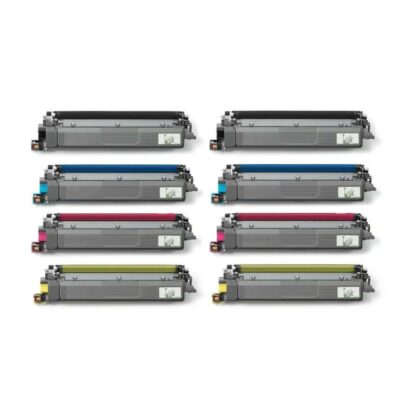Rabat sæt!  TN248 - 2 stk BK-C-M-Y toner 8.000 sider - Kompatibel Brother 8 farver