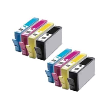 Rabat sæt! HP 655XL - 2 x 4 farver BK-C-M-Y - Kompatibel - 655XL - 140 ml