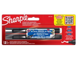 Marker Sharpie Creative Acrylic blist sort/hvid 2 stk