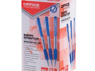 Kuglepen med trykmekanisme OFFICE PRODUCTS, 0,7 mm, blå, 50 stk.