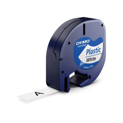 Dymo 91201 / 91221 sort på hvid plastiktape 12 mm x 4 m - Original - S0721660