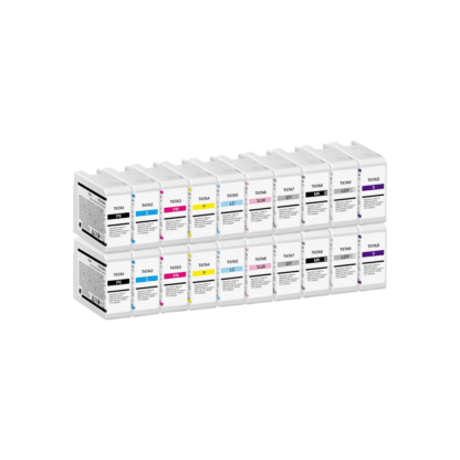 Rabat sæt! Epson T47A 2 x PBK-C-M-Y-LC-LM-G-MBK-LG-V blækpatron 20 stk. - Kompatibel - C13T47A100-C13T47AD00