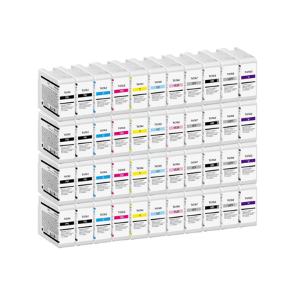 Rabat sæt! Epson T47A 8 x PBK 4 x C-M-Y-LC-LM-G-MBK-LG-V blækpatron 44 stk. - Kompatibel - C13T47A100-C13T47AD00