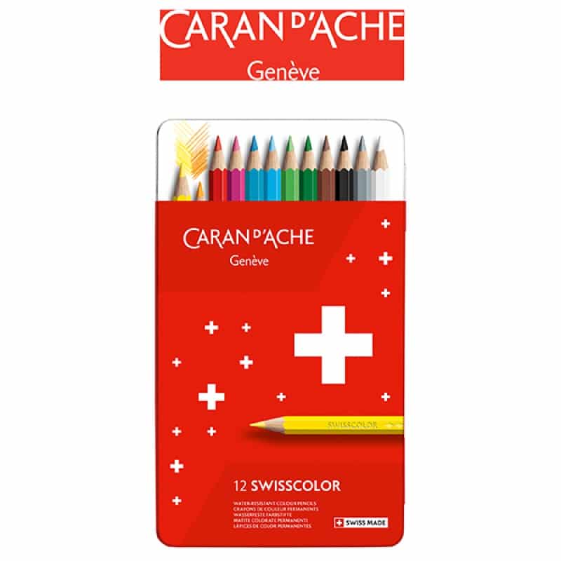 Farveblyanter Caran 'ache Swisscolor Metalæske Stk
