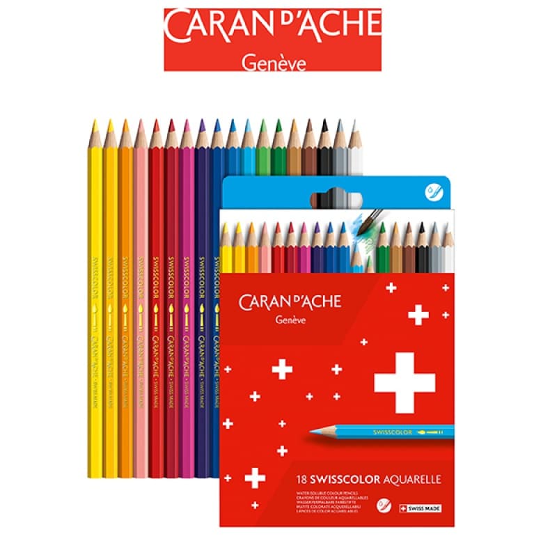 Akvarelblyanter Caran 'ache Swisscolor Farver