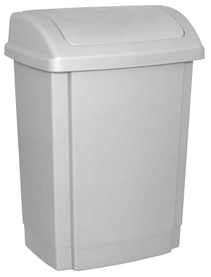 Billede af Affaldsspand med låg, grå, 15 l,.